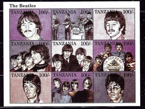 Tanzania 1334 MNH 1995 The Beatles hoja de 9 (ap2785) - Imagen 1 de 1
