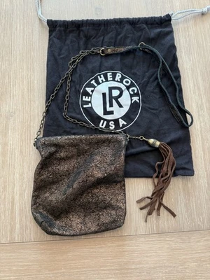 LeatherOCK 斜挎包小号棕色/青铜包,带链条和皮革表带 — 第 1/4 张图片