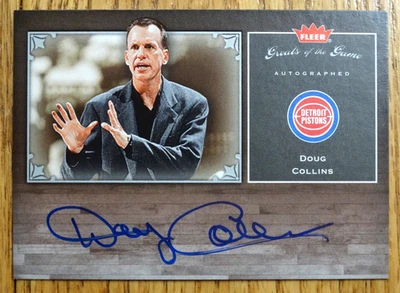 2005-06 Fleer Greats of the Game #GG-DC Doug Collins Auto Signed Detroit Pistons - Image 1 of 2