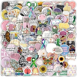 100 pcs Mental Health Stickers Decals, Mental Health Awareness Stickers - Imagen 1 de 8