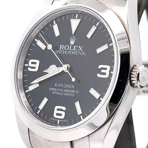 Pre-Owned Rolex Explorer 39mm Stainless Steel Watch 214270, S103597, Box/Card - Picture 1 of 9