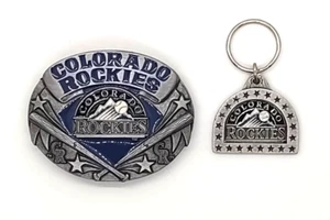 Colorado Rockies Belt Buckle & Keychain - Picture 1 of 3
