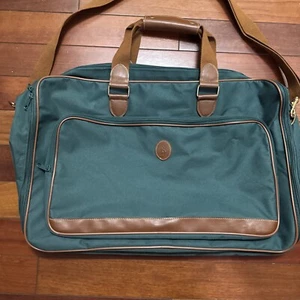 VTG POLO Ralph Lauren Leather Patch Straps Messenger Laptop Bag 90s 3 Pocket - Picture 1 of 14
