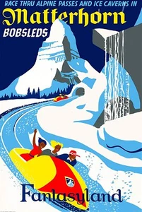Poster da viaggio Disney Cervino stile vintage stampa 11x17 - Foto 1 di 1