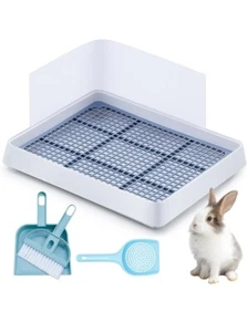 Uiifan Rabbit Litter Box Bunny Litter Pan Guinea Pig Litter Tray Small Animal... - Picture 1 of 5