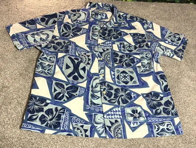 Rusty Hawaii Button Up Shirt Polyester Mens Size M Casual Short Sleeve Beach - Image 1 of 4