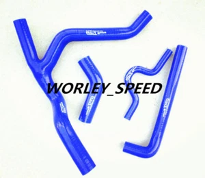 Blue Silicone Y Hose Kit for 07-08 Kawasaki KXF250 KX250F 2007 2008 07 08 - Picture 1 of 8