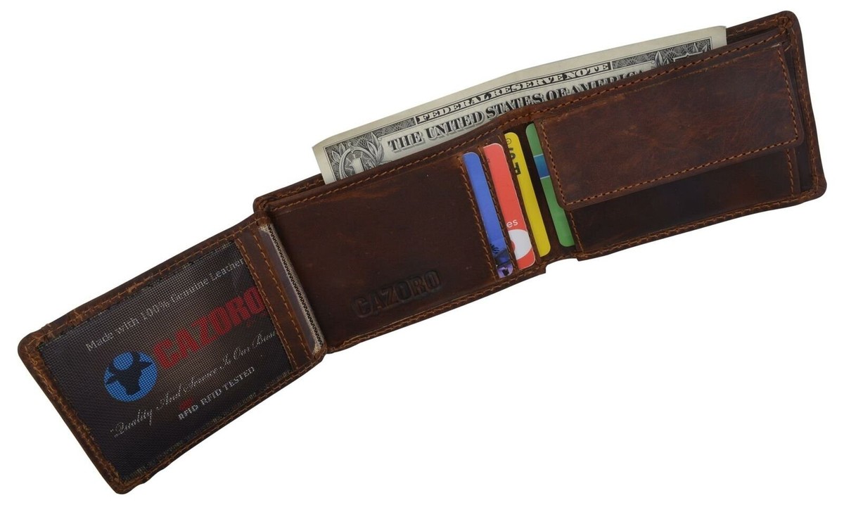 El Curtidor, Cartera, Carteras, Cuero, Charles, Hombre, 11 Compartimentos Para Tarjetas, 2 Bolsillos De Billetes, 3 Bolsillos En Formato De Tarjeta De Identificación, Bolsillo Con Cremallera