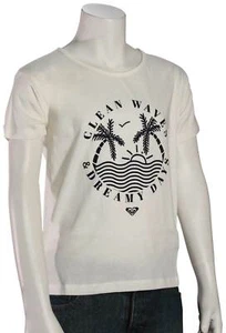 Roxy Girl's What You Know B T-Shirt - Snow White - New - Picture 1 of 1