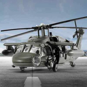 Hubschrauber Alu Modell mit Aufsteller & Geschenkbox Verpackung realistischer Sound - Bild 1 von 10
