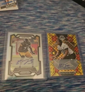 2023 Broderick Jones Silver Prizm Auto  - Bild 1 von 2