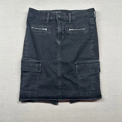 Adriano Goldschmeid Skirt Womens 25 Pencil The Tyler Cargo Denim Stretch Slim AG - Image 1 of 4