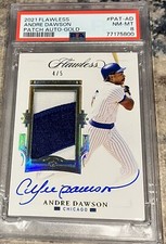 2021 Andre Dawson Flawless Patch Auto PSA 8 Short Print /5