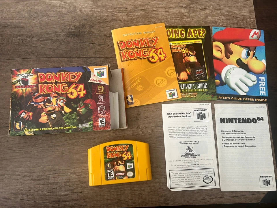 Donkey Kong 64 N64 Complete In Box CIB Authentic No Expansion Pak Tested - Image 1 of 1