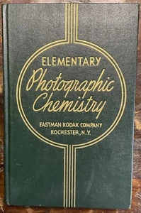 1941 Elementary Photographic Chemistry by Eastman Kodak-Green & Gold Hardcover - Picture 1 of 13