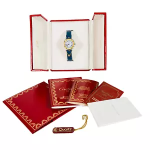 RARE Cartier Santos Vendôme Ronde Quartz 8191 | 18K Gold SS Diamond | 27mm Watch - Picture 1 of 23