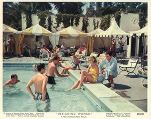  1957 GREGORY PECK LAUREN BACALL DESIGNING WOMAN LOBBY CARD #4