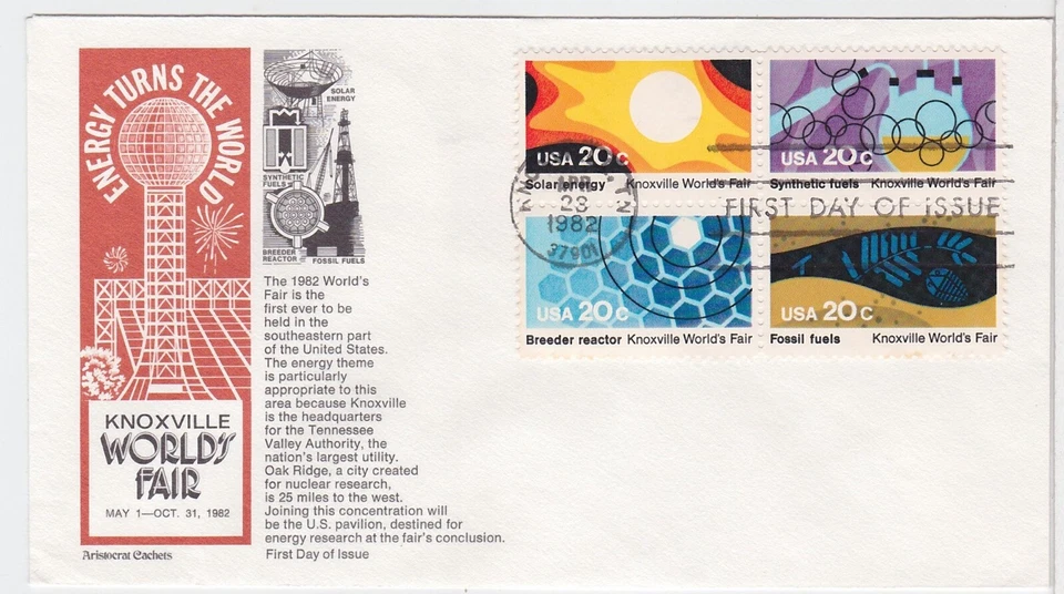 TurtlesTradingPost- Knoxville Worlds Fair- 1982 #2006-09 Aristocrats FDC - Image 1 of 1