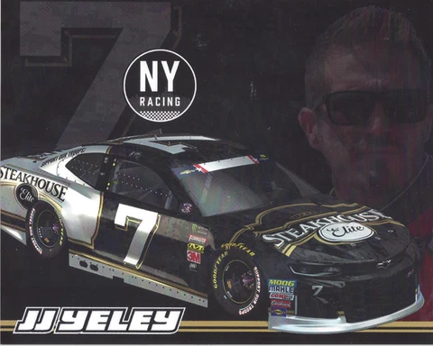 2018 JJ YELEY "STEAKHOUSE ELITE NY RACING" #7 NASCAR MONSTER ENERGY POSTCARD Cover