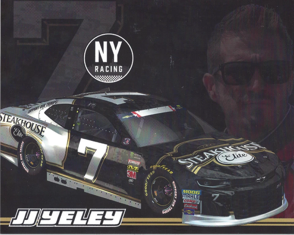 Tarjeta postal 2018 JJ YELEY "STEAKHOUSE ELITE NY RACING" #7 NASCAR MONSTER ENERGY Foto 1 de 1