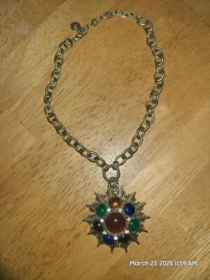 Collar colgante vintage R.J. Graziano piedras de colores surtidos Foto 1 de 4