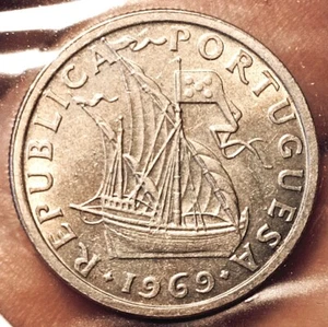 Portugal 2,5 Escudos 1969 Münze (UNC! Super!) - Bild 1 von 2