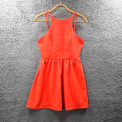 Pilgrim Womens A-line Dress Size 8 Orange Crepe Sleeveless Round Neck - image 1 of 4