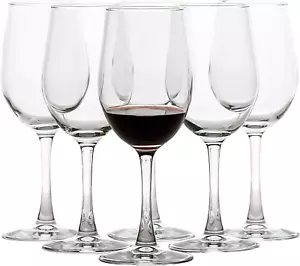12 Ounce - Set of 6, All-Purpose Classic Durable Red/White Wine Glasses - Picture 1 of 1