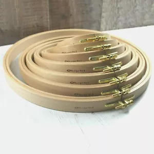 Nurge Wooden Embroidery Hoop Cross Stitch Beech Wood Ring in 8 Sizes 24mm Depth - Picture 1 of 17