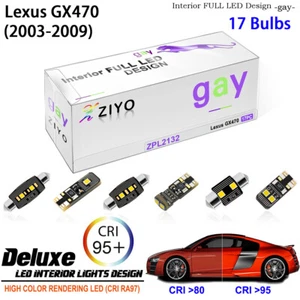 Kit de luz interior LED de 17 bombillas para Lexus GX470 2003-2009 luz domo blanca de xenón - Imagen 1 de 8