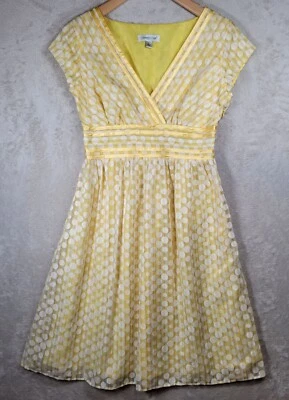 Vestido Coldwater Creek para mujer talla 6 cuello en V plisado calce y acampanado vestido fluido Foto 1 de 4