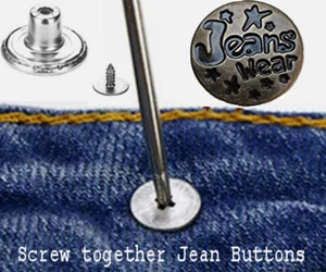 17mm detachable jeans button Screw on Fasteners Repair Denims Jackets Bronze - Picture 1 of 4