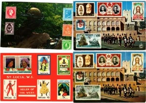 STAMPS PHILATELY MONACO SWITZERLAND FRANCE 21 Modern Postcards (L3923) - Picture 1 of 6