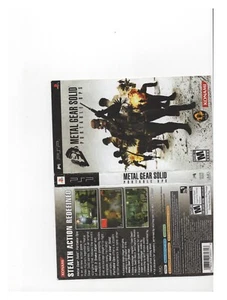 Metal Gear Solid Portable Ops WORN PSP ARTWORK ONLY Authentic NTSC-U/C - Picture 1 of 1