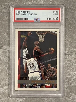 Baloncesto NBA Topps 1997 Michael Jordan #123 PSA 9 como nuevo Foto 1 de 2