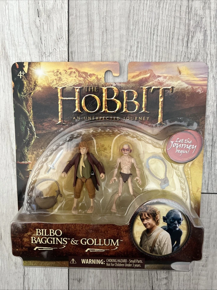 The Hobbit an Unexpected Journey Bilbo Baggins & Gollum 2012 in Pkg