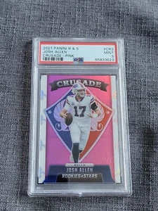 Josh Allen/75 Prizm 2021 Panini Rookies & Stars Crusade Pink Parallel PSA 9 - Imagen 1 de 3