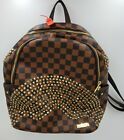 NEW Spray Ground Backpack Gold Rivet Savage Brown 12"H x 9"W x 5"D