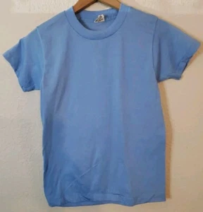 Vintage 80s Lot Of 5 Screen Stars Blank T-Shirts Youth 14-16 single stitch Blue - Picture 1 of 12