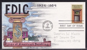 SCOTT 2071 F.D.I.C. DOROTHY KNAPP HAND PAINTED FIRST DAY COVER FDC - Picture 1 of 2