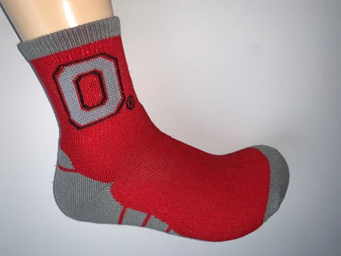 OHIO STATE BUCKEYES NCAA COLLEGE MENS LOGO VORTEX 1/4 LENGTH SOCKS LARGE Q Cover