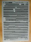 1 X Letraset Upp Low Lett And Num Franklin Gothic Cond 42Pt 112Mm Sheet 1810  B