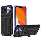 For iPhone 15 Pro Max 14 Plus 13 Hybrid Holder Shockproof Phone Case Card Slots