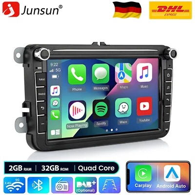 8'' Android 13 Autoradio Für GOLF 5 PASSAT Jetta GPS Navi WiFi DAB 2+32G Carplay - Bild 1 von 4