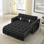 Modern Convertible Sleeper Sofa 3-in-1 Pull Out Sofa Bed Adjsutable Backrest Us