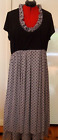Eplisse Size 20 New Cap Sleeve Velvet Spot Midi Dress R.r.p.$199.95