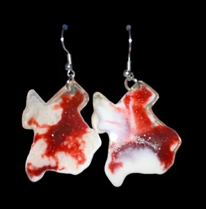 Beautiful handmade handpainted Texas earrings - Picture 1 of 1