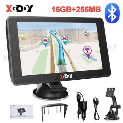 XGODY 7 Zoll Navigationsgerät GPS NAVI Mit Bluetooth Auto LKW PKW Navi EU Karten - Bild 1 von 4