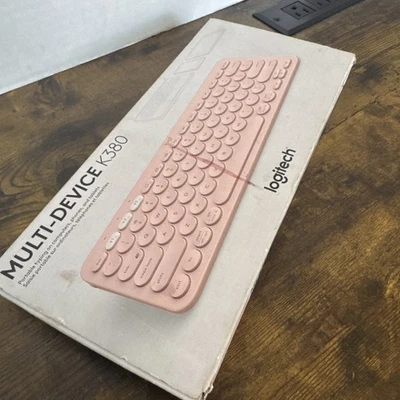 Logitech K380 Multi Device Bluetooth Quiet Keyboard - Pink NEW Sealed - Image 1 of 4
