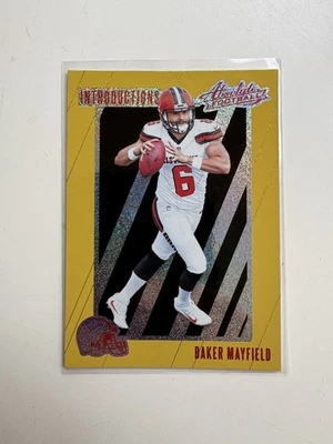 2018 Absolute BAKER MAYFIELD Rookie Introductions Gold RC #IN-BM - Image 1 of 3